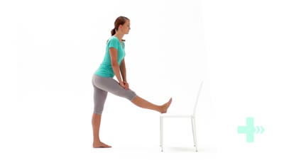 Hamstring stretch in standing